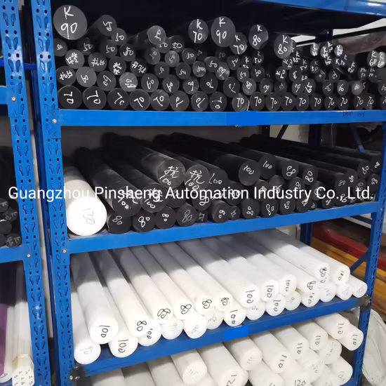 Varilla de PE de plástico extruido directamente de fábrica, varilla de plástico duro de HDPE de gran diámetro de 300mm, negra/blanca