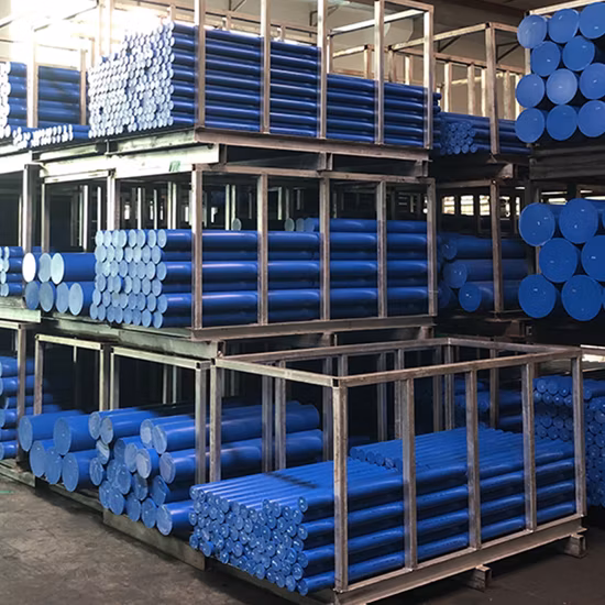 Varilla de plástico UHMW PE/varilla de UHMWPE de grado alimenticio/varilla de HDPE, varilla plástica amarilla y amarilla de HDPE